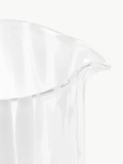 Westwing Collection Handgemachte Karaffe Oakley mit Tupfen-Muster, 1.1 L