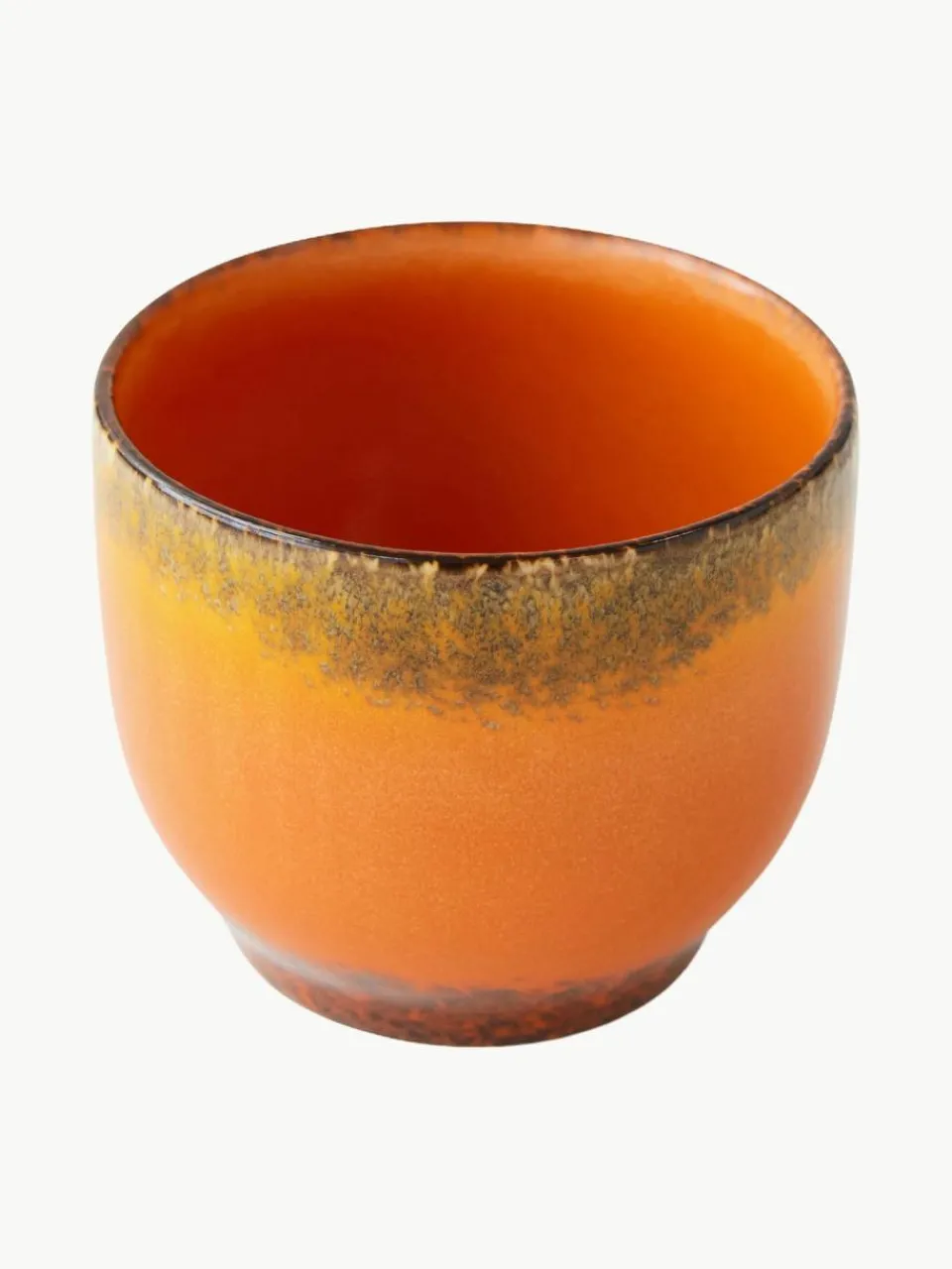 HKLIVING Handgemachte Keramik-Kaffeebecher 70's, 4 Stück