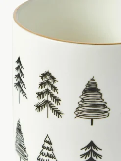Westwing Collection Handgemachte Porzellan-Kaffeebecher Lumi, 4er-Set