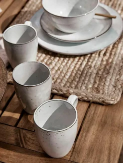 Broste Copenhagen Handgemachte Tassen Nordic Sand, 250 ml, 6 Stück