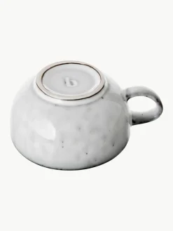 Broste Copenhagen Handgemachte Teetasse Nordic Sand mit Untertasse
