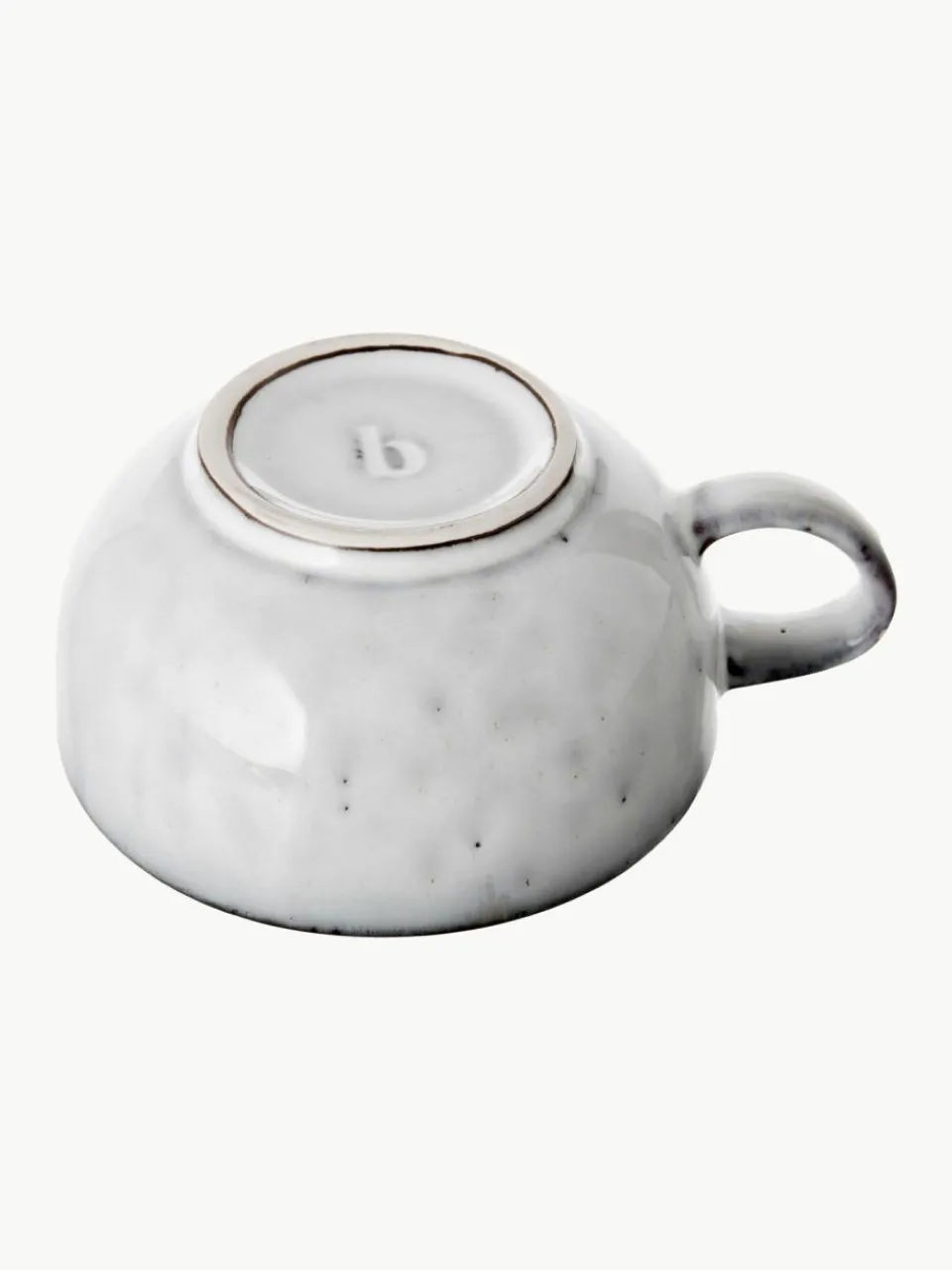 Broste Copenhagen Handgemachte Teetasse Nordic Sand mit Untertasse