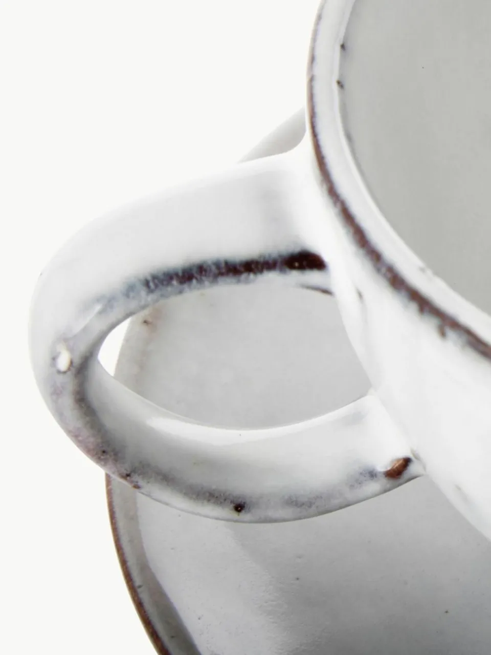 Broste Copenhagen Handgemachte Teetasse Nordic Sand mit Untertasse
