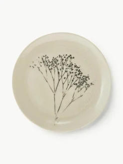 Bloomingville Handgemachter Frühstücksteller Bea mit Gräser-Motiv