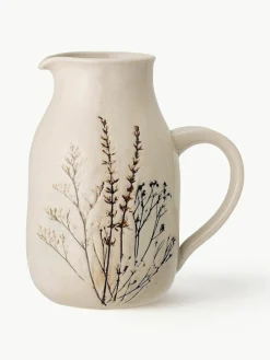 Bloomingville Handgemachter Krug Bea mit Gräser-Motiv, 1.5 L