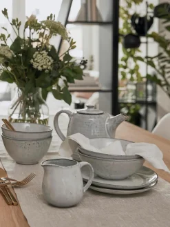 Broste Copenhagen Handgemachtes Geschirr-Set Nordic Sand, 4 Personen (12-tlg.)