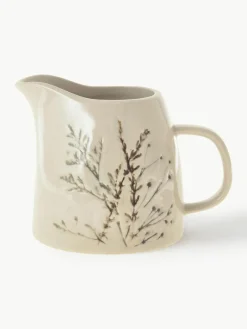 Bloomingville Handgemachtes Milchkännchen Bea mit Gräser-Motiv