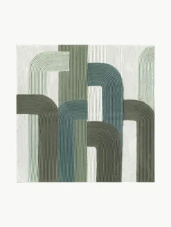 Agave Handgemaltes Leinwandbild Green Lines