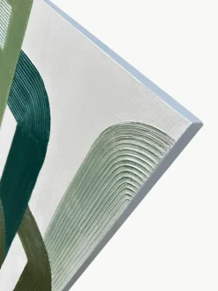 Agave Handgemaltes Leinwandbild Green Lines
