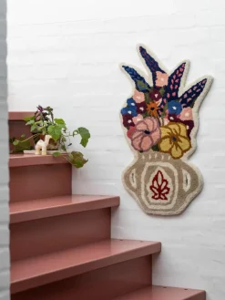 Bongusta Handgetuftete Wollfußmatte Flower Vase