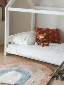Kinder Benuta Handgetufteter Kinderteppich Rainbow aus Wolle mit Fransen