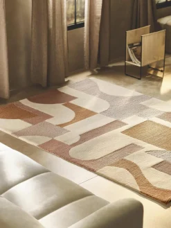 Westwing Collection Handgetufteter Wollteppich Corin mit Hoch-Tief-Struktur