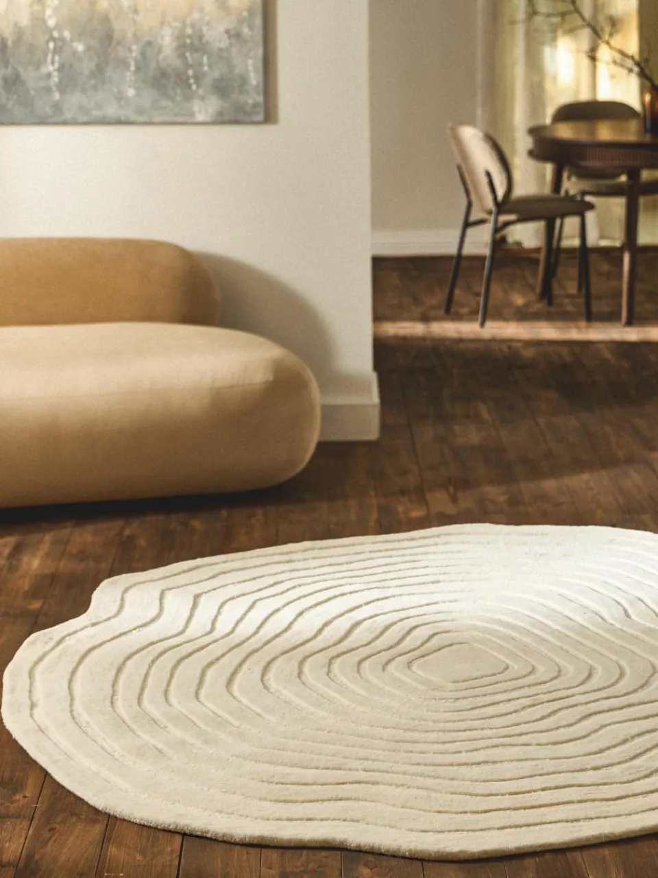 Westwing Collection Handgetufteter Wollteppich Niria in organischer Form