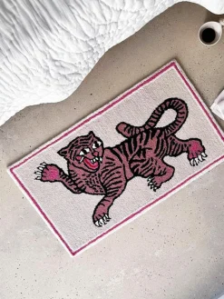 Bongusta Handgetufteter Wollteppich Pink Tiger