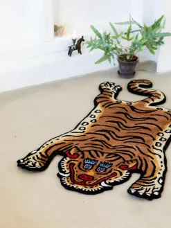 Bongusta Handgetufteter Wollteppich Tiger