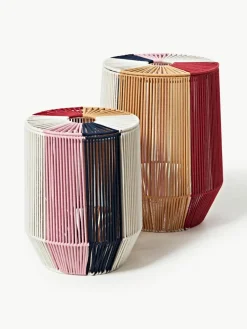 Westwing Collection Handgewebte Wäschekörbe Gabe aus Seil, 2er-Set