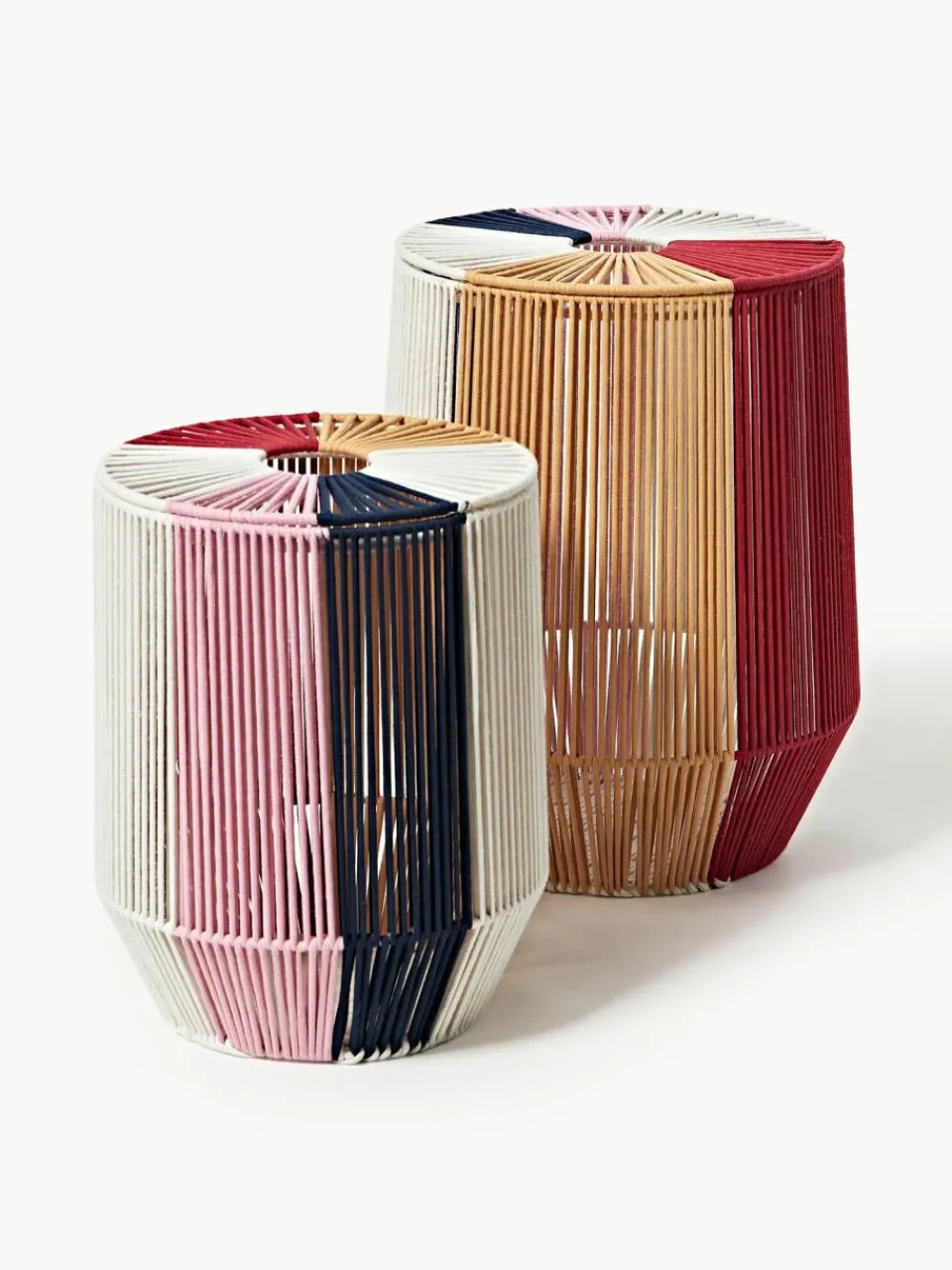 Westwing Collection Handgewebte Wäschekörbe Gabe aus Seil, 2er-Set