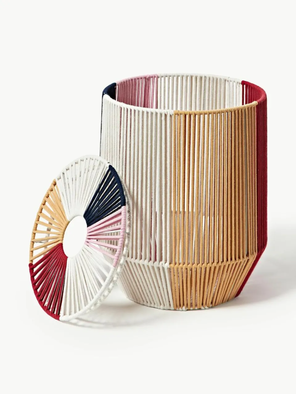 Westwing Collection Handgewebte Wäschekörbe Gabe aus Seil, 2er-Set