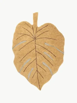 Kinder Lorena Canals Handgewebter Kinderteppich Monstera mit Hoch-Tief-Effekt, waschbar