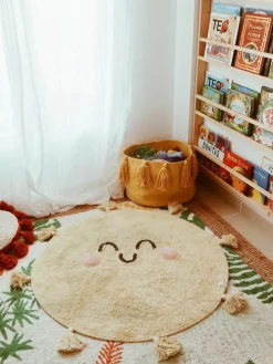 Kinder Lorena Canals Handgewebter Kinderteppich You're My Sunshine mit Quasten, waschbar