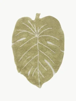 Kinder Lorena Canals Handgewebter Kinderteppich Mini Monstera mit Hoch-Tief-Effekt, waschbar