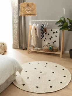 Kinder Benuta Handgewebter runder Kinderteppich Pippa aus Jute