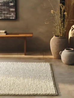 Westwing Collection Handgewebter Wollteppich Pebble