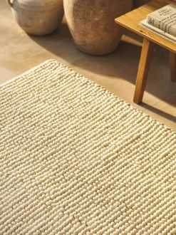 Westwing Collection Handgewebter Wollteppich Pebble