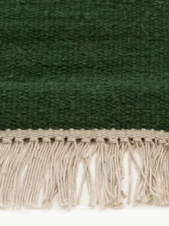 Benuta Handgewebter Wollteppich Liv mit Fransen