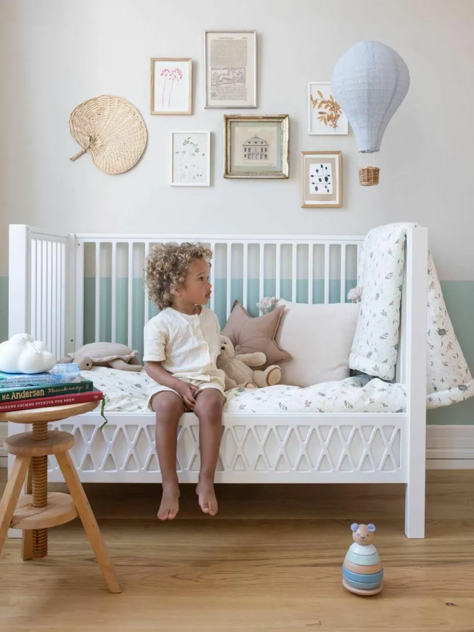 Kinder Cam Cam Copenhagen Höhenverstellbares Baby-Bett Harlequin, 60 x 120 cm