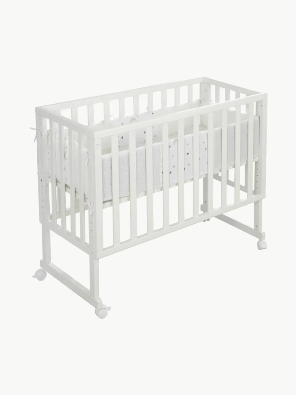 Kinder Westwing Höhenverstellbares Beistell-Babybett Sternenzauber mit Rollen, 45 x 90 cm