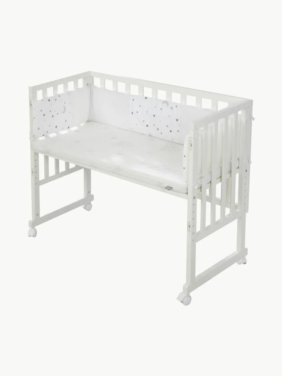 Kinder Westwing Höhenverstellbares Beistell-Babybett Sternenzauber mit Rollen, 45 x 90 cm