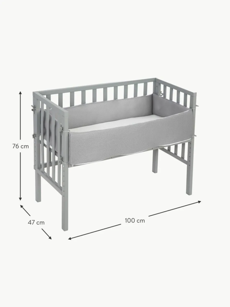 Kinder Westwing Höhenverstellbares Beistell-Babybett Sternenzauber, 45 x 90 cm