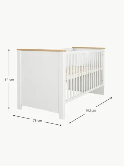 Kinder Westwing Höhenverstellbares Holz-Babybett Ava, 70 x 140 cm