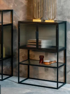 Dutchbone Highboard Boli mit Rillenglas