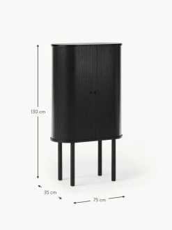 Westwing Collection Highboard Calary mit geriffelter Front