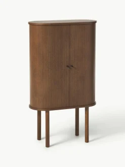 Westwing Collection Highboard Calary mit geriffelter Front