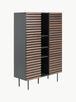 Westwing Highboard Kesia mit Walnussfurnier