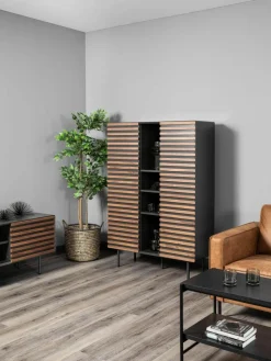 Westwing Highboard Kesia mit Walnussfurnier