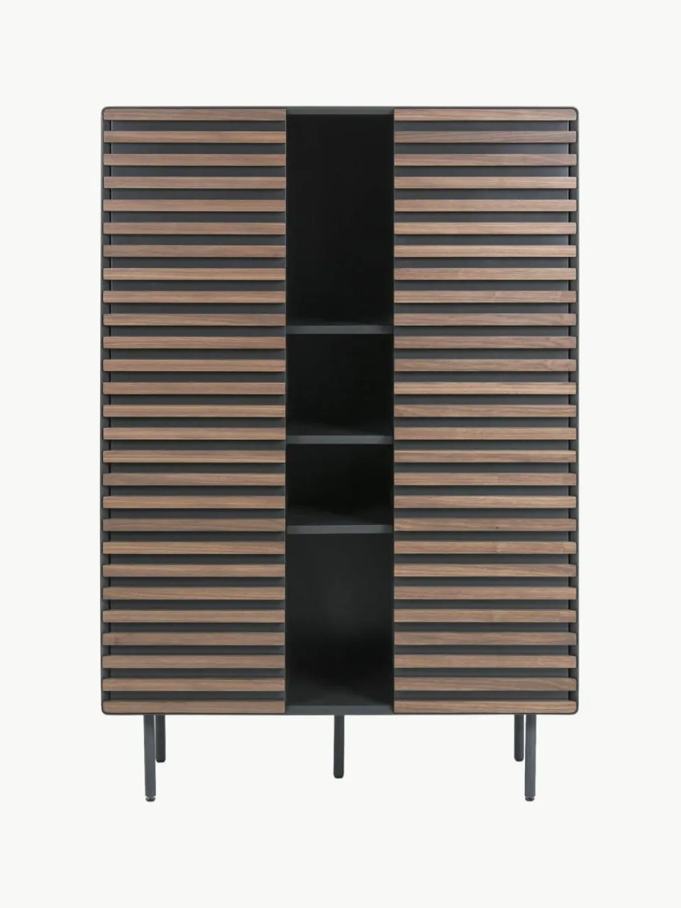 Westwing Highboard Kesia mit Walnussfurnier