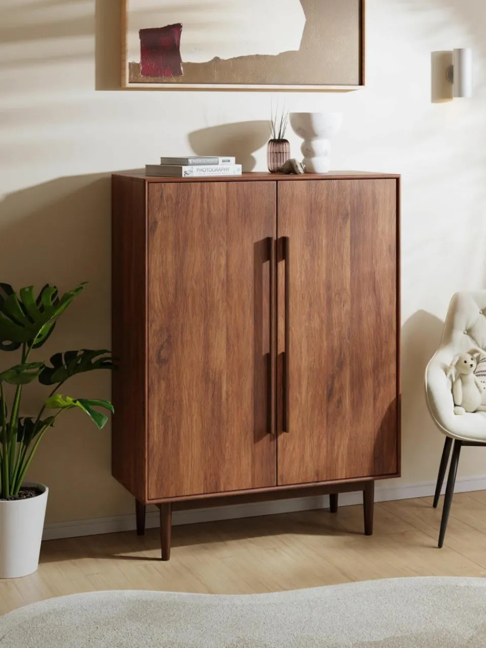 Westwing Collection Highboard Paul aus Mangoholz
