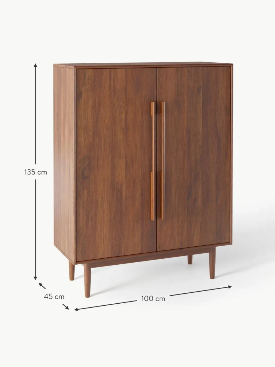 Westwing Collection Highboard Paul aus Mangoholz
