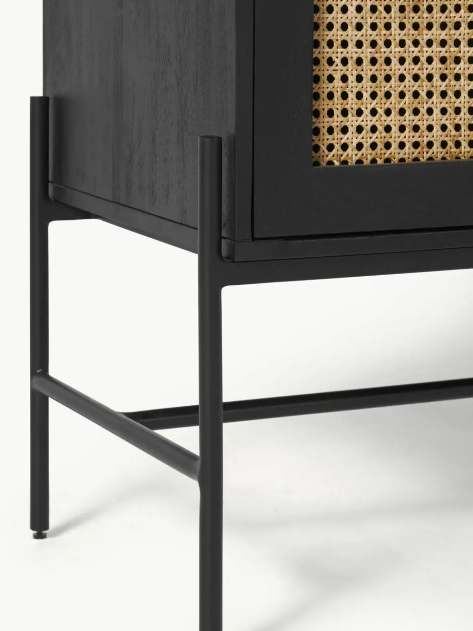 Westwing Collection Highboard Vienna mit Wiener Geflecht