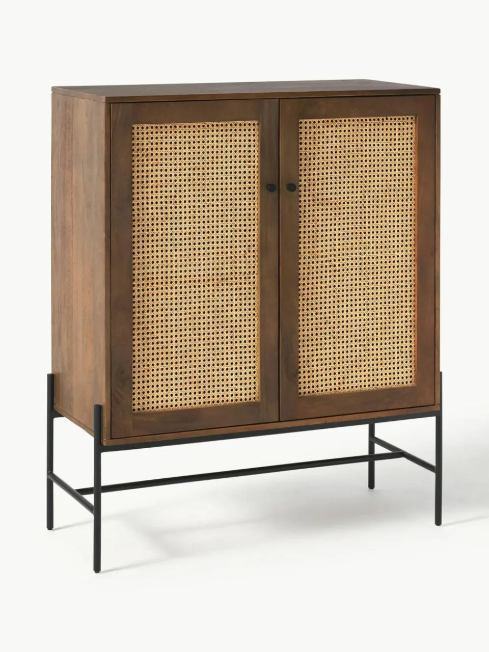 Westwing Collection Highboard Vienna mit Wiener Geflecht