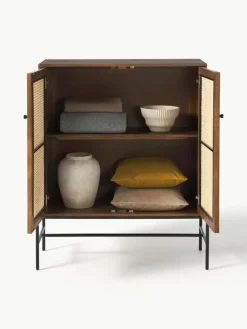 Westwing Collection Highboard Vienna mit Wiener Geflecht
