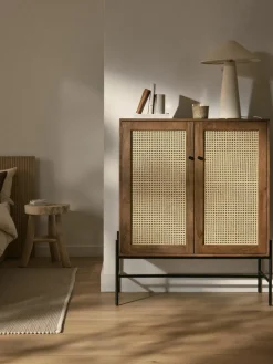 Westwing Collection Highboard Vienna mit Wiener Geflecht