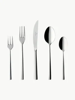 Villeroy & Boch Hochglanzpoliertes Besteck-Set Piemont aus Edelstahl, 6 Personen (30-tlg.)