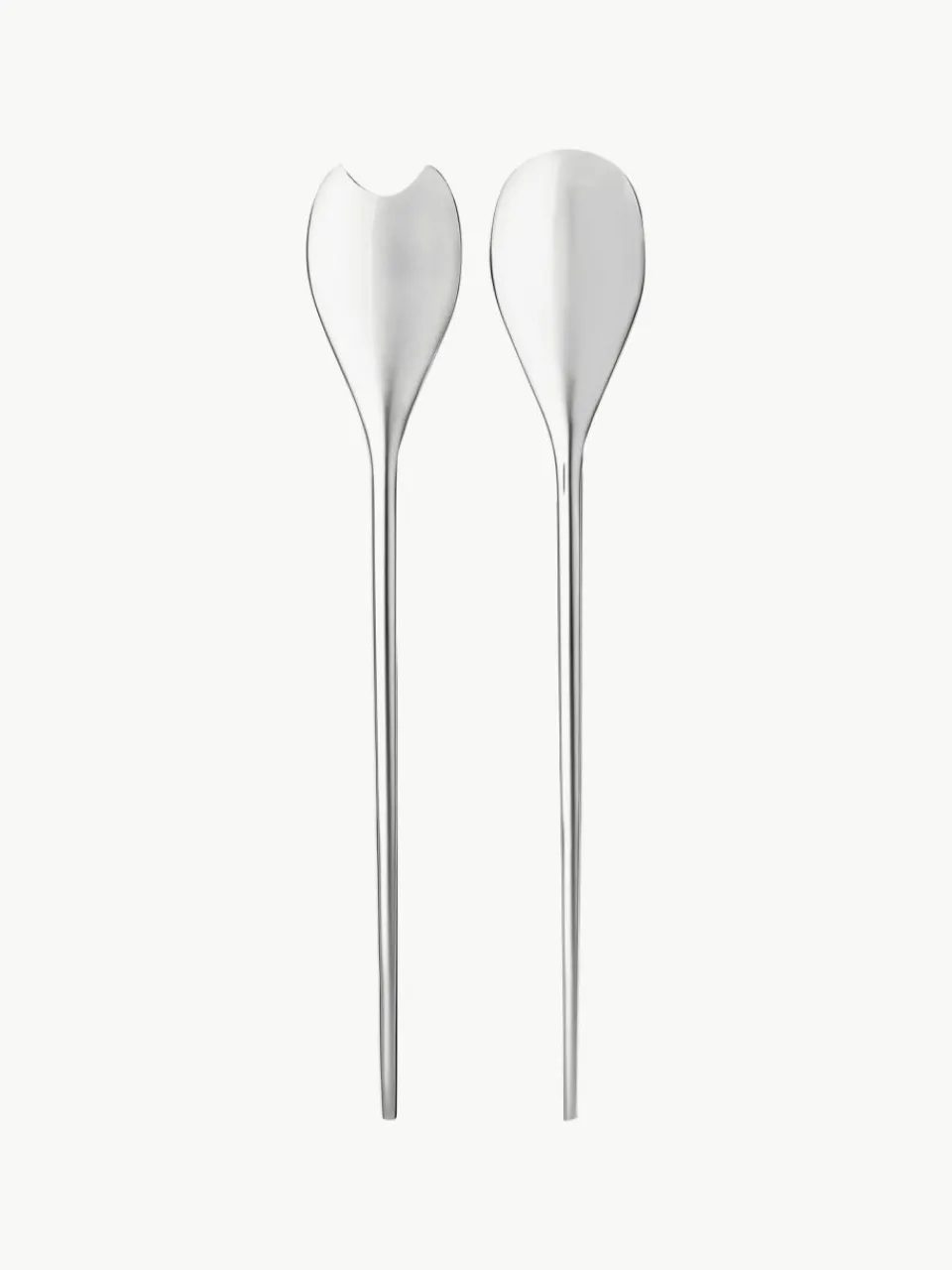 Alessi Hochglanzpoliertes Salatbesteck Human