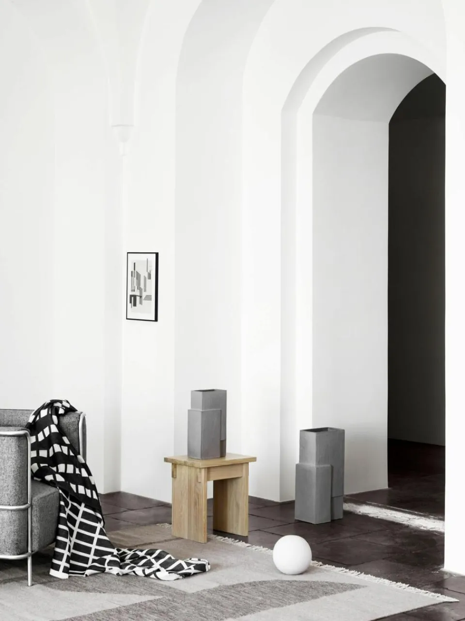 Kristina Dam Hocker Japanese aus Eichenholz