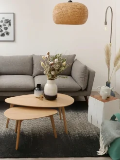 Westwing Holz-Couchtische Bloom, 2er-Set